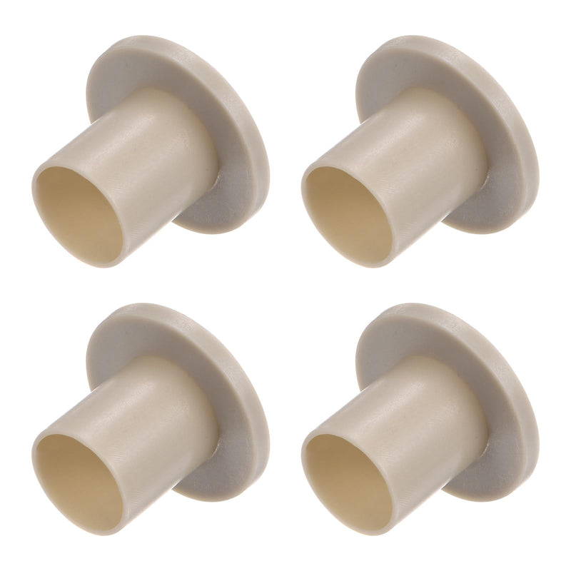 4pcs Nylon Flanged Sleeve Bearings [16mm Bore x 18mm OD x 23mm Length] Nylon Plastic Bushings for Shaft, Grey 16mm x 18mm x 23mm 4