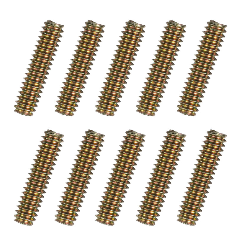 uxcell 12pcs Fully Threaded Rods 1/4x1 All Thread Studs Long Threaded Screw Carbon Steel for Furniture Garden Railing Mounting Assembly Fastening Frame Connection Colorful Zinc 1/4x1"