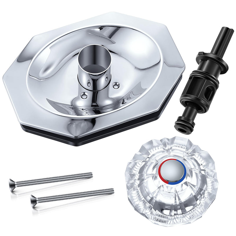Dreyoo Compatible with Price Pfister Avante Shower Trim Kit, Applied for Tub and Shower Faucet Replacement, Push Pull Shower Valve Parts with Cartridge, Escutcheon, Screws, Sleeve, Handle and Gasket