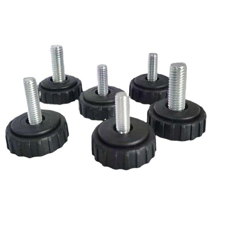 10Pcs Black M4 Thumb Screws, M4 X 10mm Screws, Monitor Mount Screws Knurled Thumbscrews with Carbon Steel Thread, Mechanical Door Fastening Elements, Clamping Screws with Round Head, Round Screws