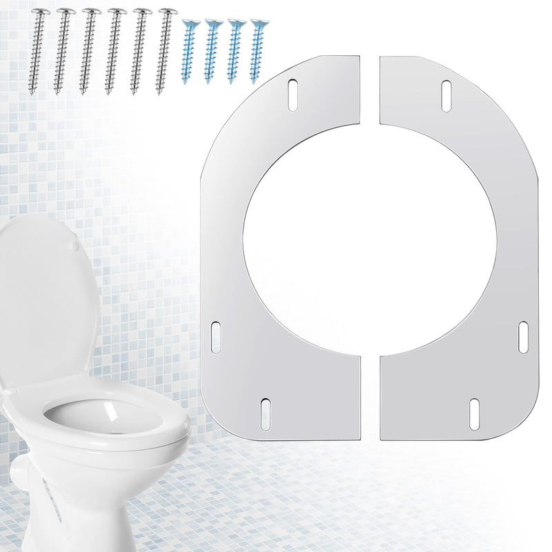 Gisafai Toilet Flange Support Plate Closet Flange Floor Repair Ring Bracket Extender Kit Offset Toilet Repair Kit, 5.59 x 5.28 Inches Inner Diameter, 1mm Thickness(Stainless Steel) Stainless Steel