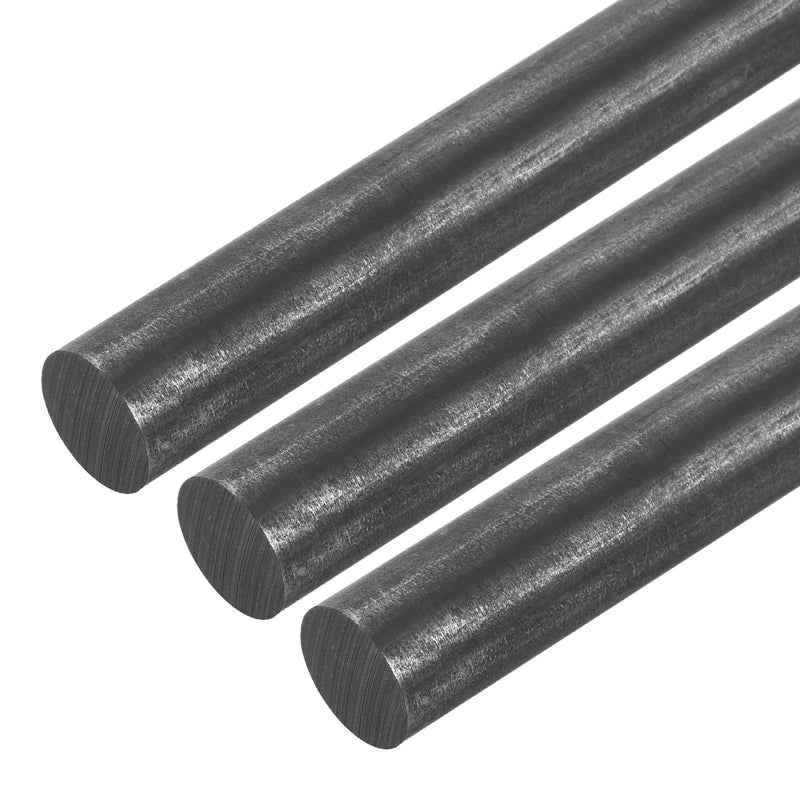 MECCANIXITY Graphite Rod, Graphite Stirring Rod Cylinder Stick Carbon Rod 250x16mm Black for Electrode, Melting Casting, Crucibles, Pack of 3