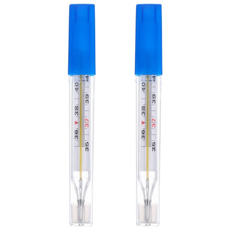 2Pc Glass Oral Temperature Adult: Free Clinic Armpit Fast Reading Fever Indicator