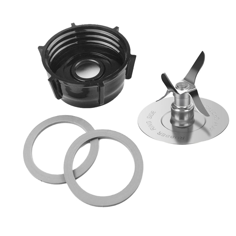 For Oster Blender Replacement Parts Blender Ice Blade with Jar Base Cap and Two Rubber O Ring Seal Gasket Accessory Refresh Kit，Compatible with Oster Blender