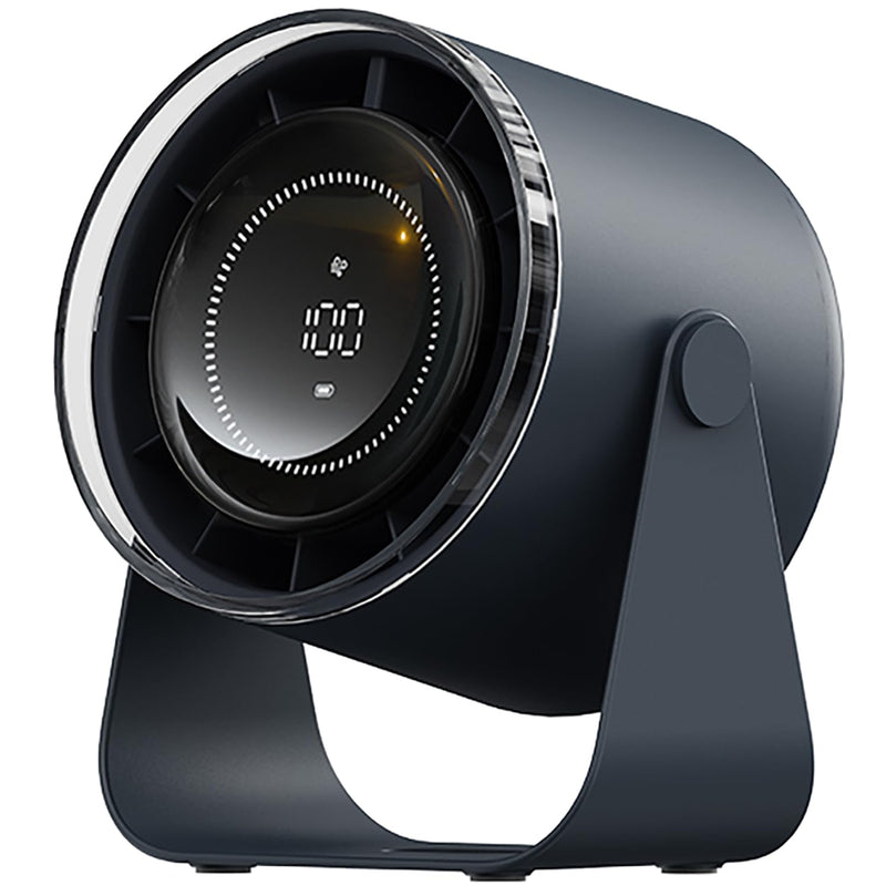 Desk Fan, Strong Airflow 100 Speeds Quiet Digital Display Rechargeable Battery Operated Fan Portable Personal Fan for Office, Bedroom, Kitchen, Home, Outdoor, Small Travel Camping USB Table Fan Dark Blue