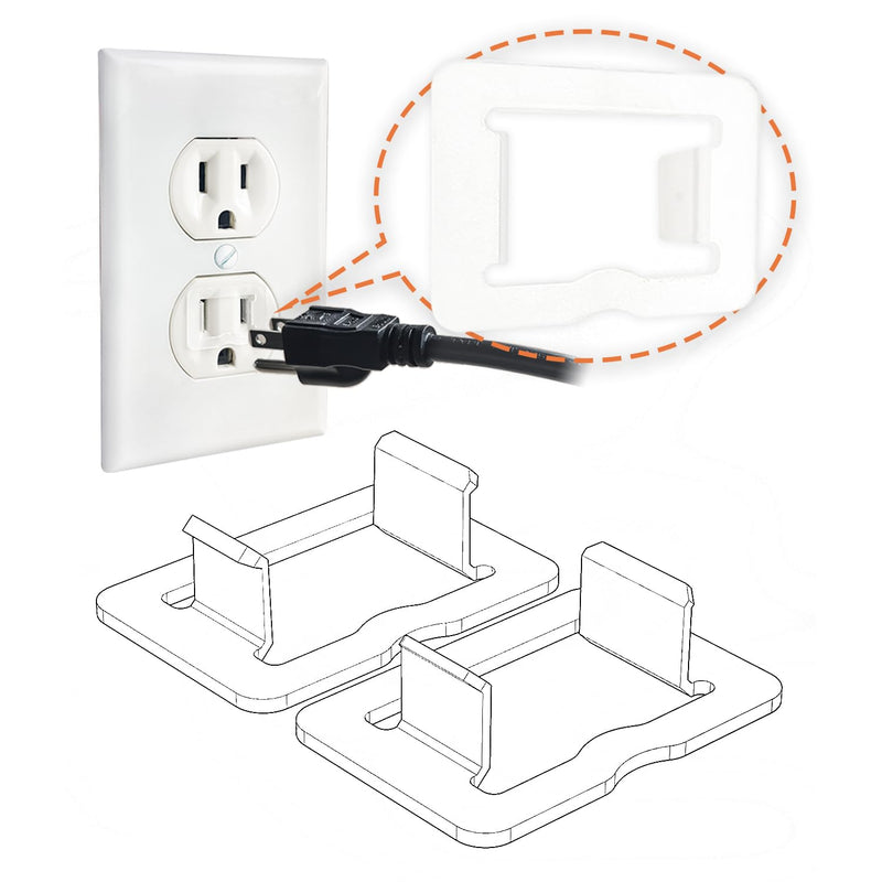 Loose Outlet Fix Plug | Make Your Loose Socket Jack Snug for Power Plug | Socket Extender Secured onto Wall Socket | Won't Fall Out Easily |6 Pack Tight Plus 6 Pack Medium Tight - Matte White