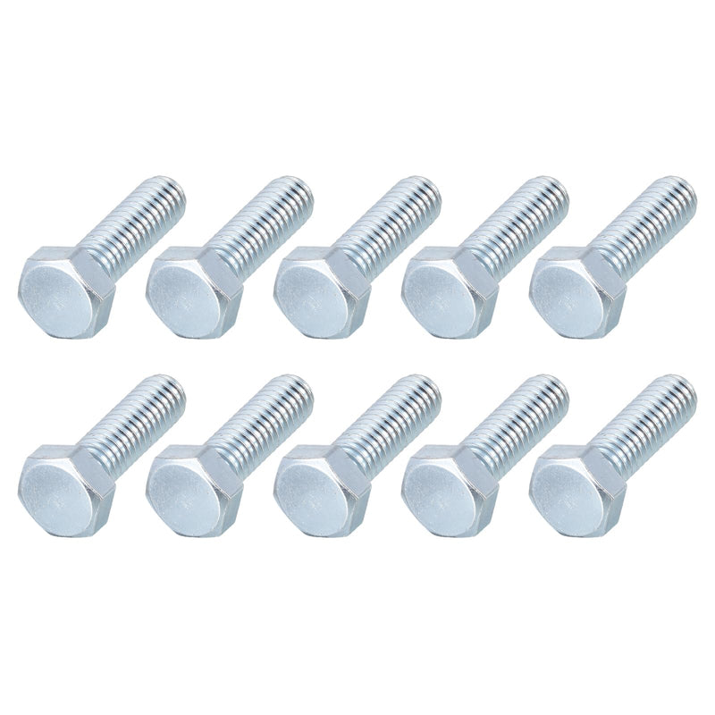METALLIXITY Hex Bolts (5/16-24x1") 10Pcs, Carbon Steel Zinc Plated Fully Threaded, UNF Fine Thread Hex Head Screw Bolt - for Furniture Repair, Silver 5/16-24x1" 10