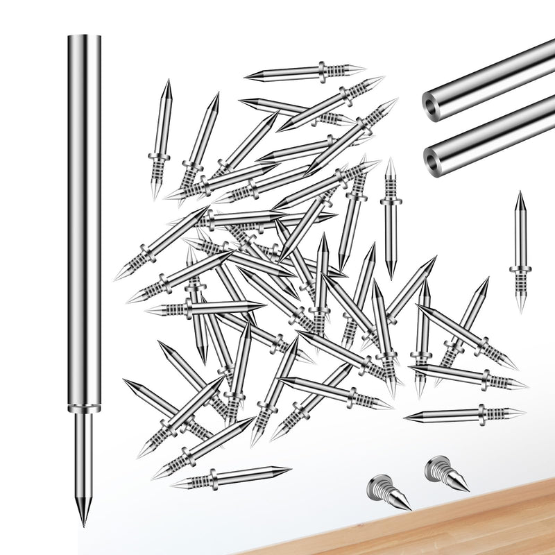 Double-Head Skirting Thread Seamless Nail, Skirting Line without Marks Nail, Seamless Nail, Invisible Security Screws,Solid Wood Baseboard Equipped with Nail Specific Sleeve Tool (240pcs+3tools) 240pcs+3tools