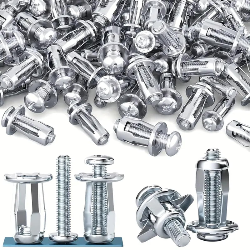 50pcs Tuercas De Remache De Petalo with Con Tornillos(M8-30),Jack Nuts,Hollow Metal Cavity Fixing Hollow Wall Anchors for Aluminium Cladding Sheet Steel Pipe.(50pcs/M8-30), M8-30 50