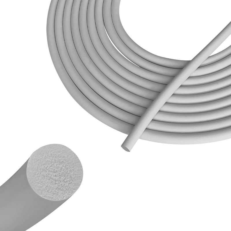 Backer Rod 1/4 Inch, EPDM Rubber Foam Caulk Saver 100' Grey Weather Strip Seal for Concrete Joints, Wall Cracks, Driveway and Joint Fillers. Grey-100'