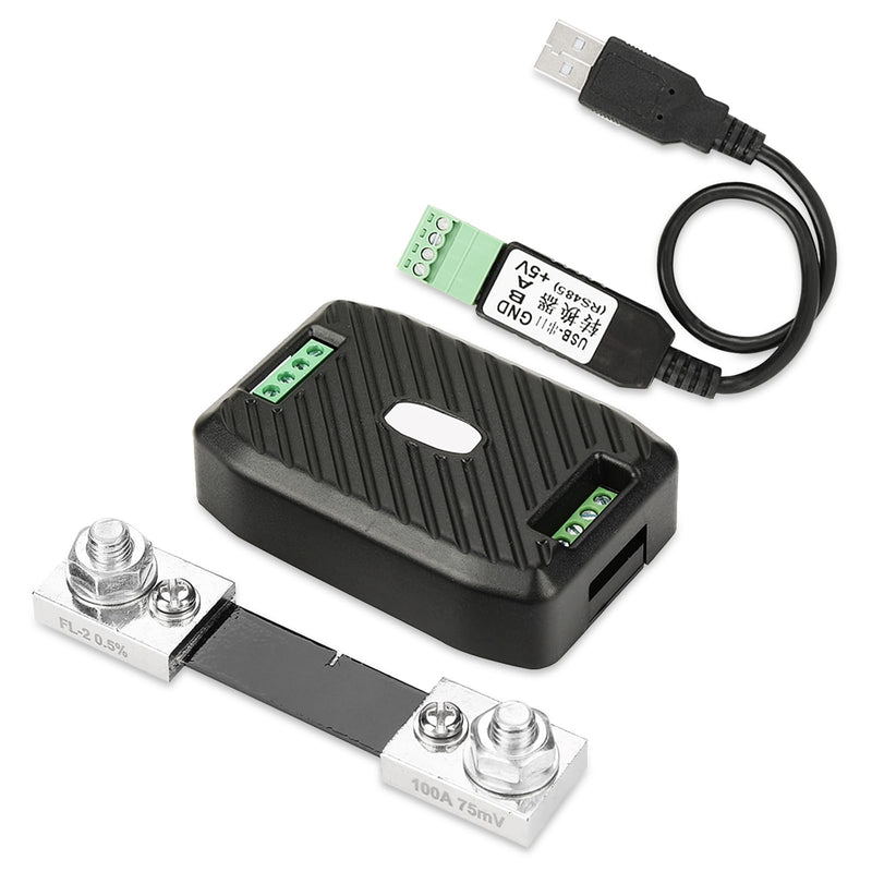 1PCS PEACEFAIR PZEM-017 DC Voltage Current Power Energy Consumption Meter Communication Module, 50A 100A 200A 300A Measurement Range, UART to RS485 Interface(PZEM-017+100A+USB) PZEM-017+100A+USB