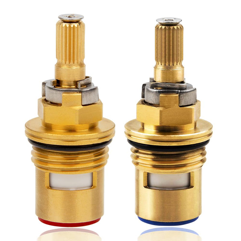 Cartridge for Kohler K-GP77005-RP & K-GP77006-RP Faucet Ceramic Valve, Hot and Cold Faucet Cartridge Replacement Parts, 2 Pack Ceramic Valve Replacement - Brass