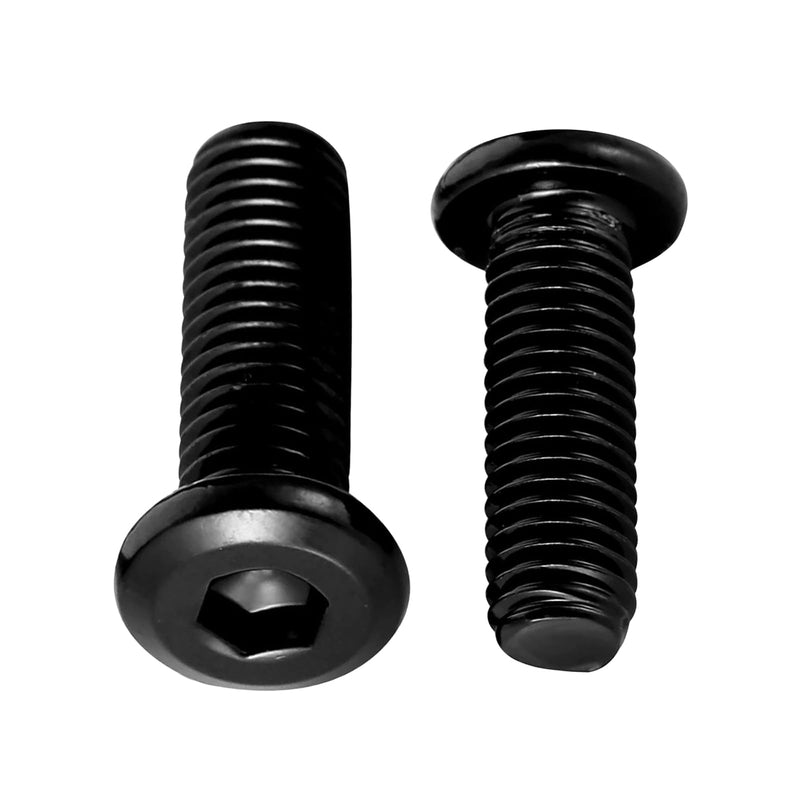 M6 x 25mm Countersunk Socket Cap Allen Bolts, Flat Round Head Socket Cap Screws, Furniture Screws, Carbon Steel, Full Thread, Black Oxide Finish, 30 PCS M6*25