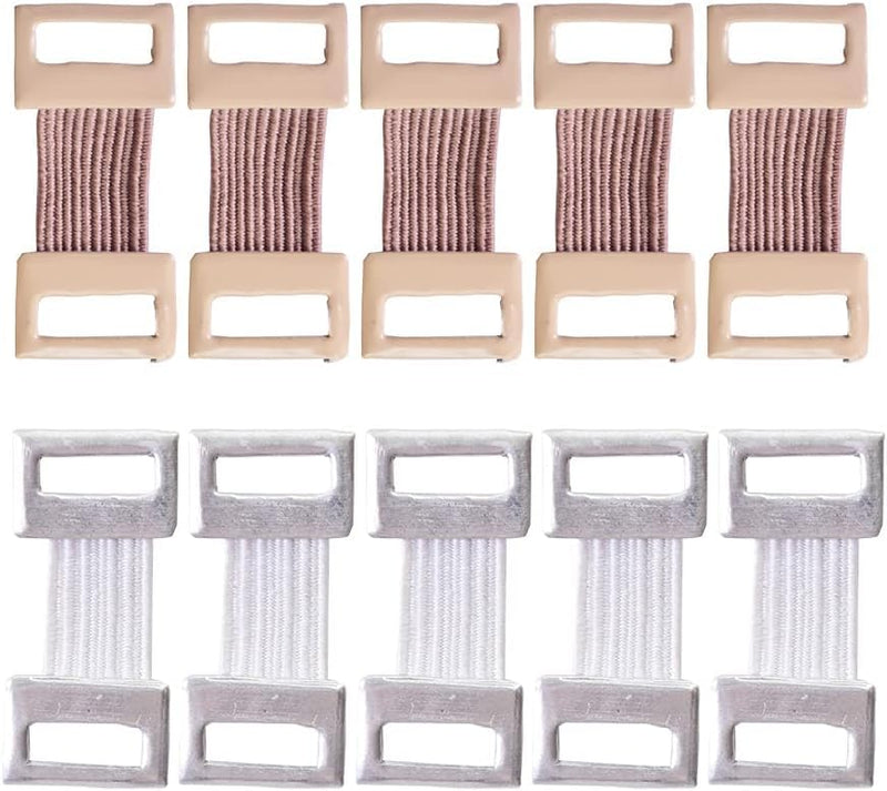 10 Pcs White/Coffee Bandage Wrap Stretch Metal Clips Fixation Clamps Hooks Kit for Sport Replacement Elastic Bandage Wrap Clips Bandaging Supplies