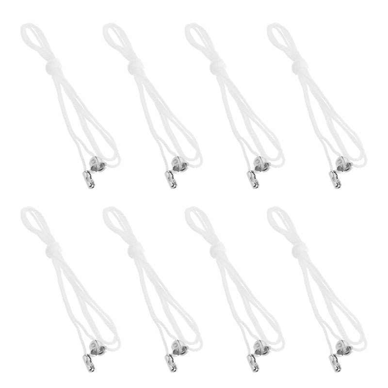 Sliverdew 8 Pack Pull Cord for Ceiling Switch Ceiling Fan Pull Chain Extender Light Pull Cord String with Connector Pull Chain Extension for Ceiling Fan Light Fixture Light Bulb 8 Pieces Silver
