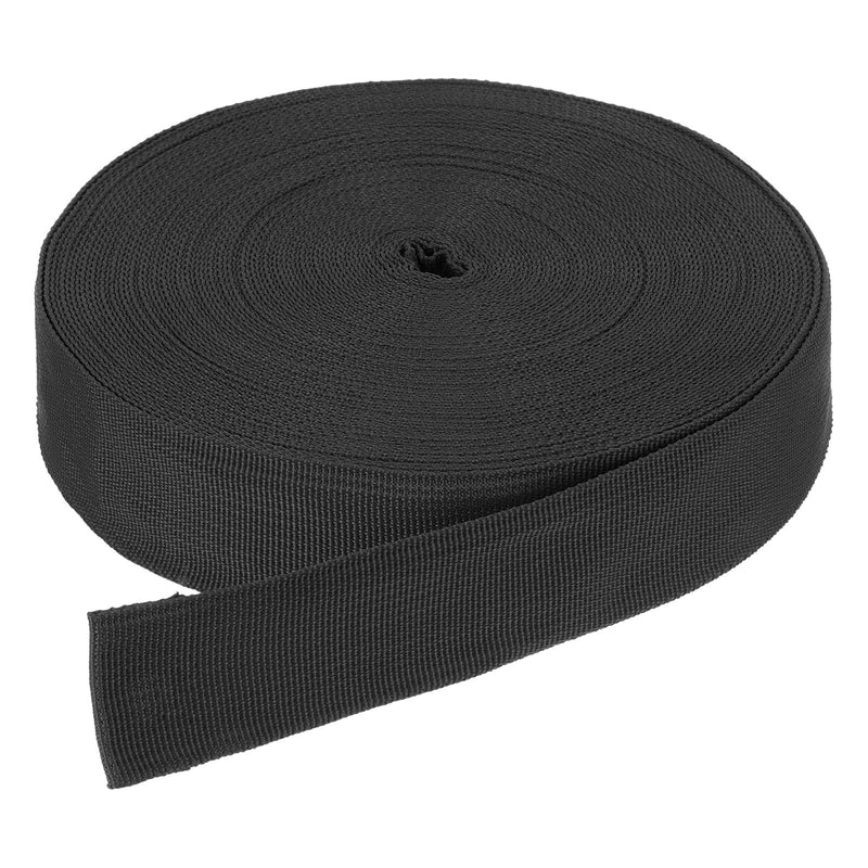 DMiotech Nylon Webbing Belt 10 Yard 25 Yard 50 Yard Length 1" 3/4" 2" 1-1/2" Width Nylon Straps for Sewing Luggage 10 Yard x 3/4 Inch Black