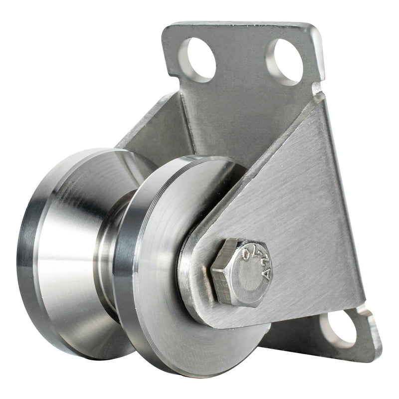 32mm Cable Pulley Wheel Wall Mount, Bearings Inside, V Style Stainless Steel Rope Pulley for Pulley System, Sliding Gate 1Pcs 1