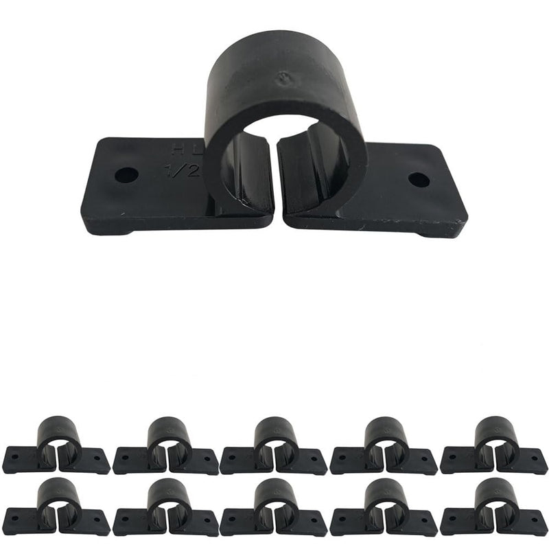 TenKe 200 Pack 2 Hole Pipe Clamp Strap for 1/2 inch PEX Pipe, CPVC, Copper Tubing Support (200PCS 1/2") 1/2" (2-Hole Clamp)