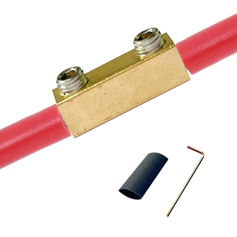 20Pcs 8 AWG Gauge Wire Connector Nut Kit, 20 Amp Splicing Quick Wiring Connection Terminal, Square Circuit Wire Connector with Screws and Heat Shrink Tubes Square-20A