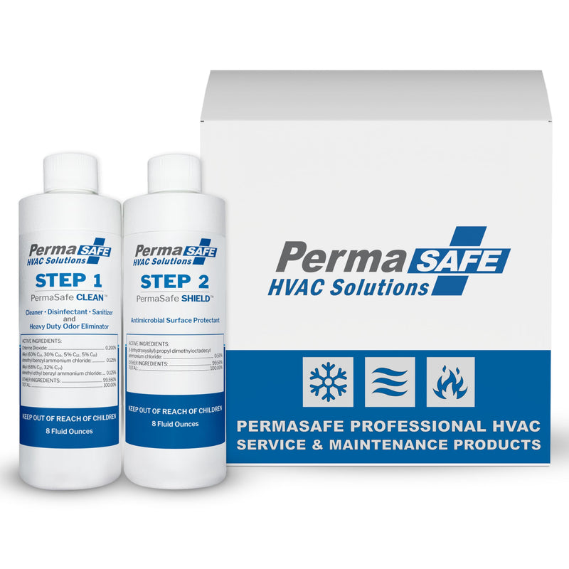 PermaSafe HVAC Solutions, System & Air Duct Hygiene Maintenance Kit, Preserves IAQ, Keeps Systems Free from Microbial Growth, other Contamination, Odors and More