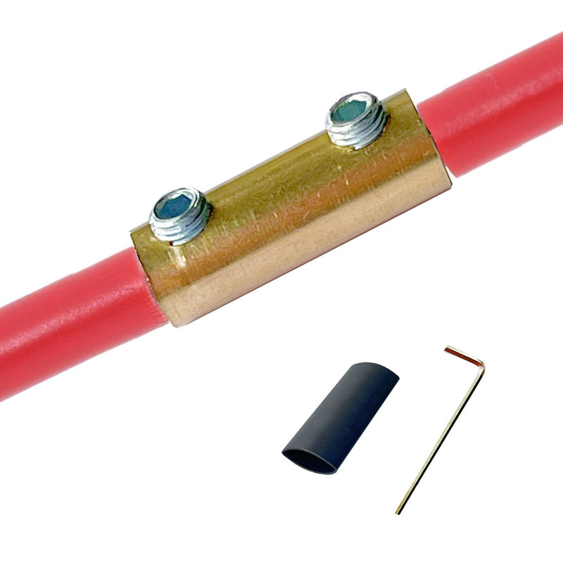 10Pcs 6 AWG Gauge Wire Connector Nut Kit, 80 Amp Splicing Quick Wiring Connection Terminal, Circuit Wire Connector with Screws and Heat Shrink Tubes Round-80A