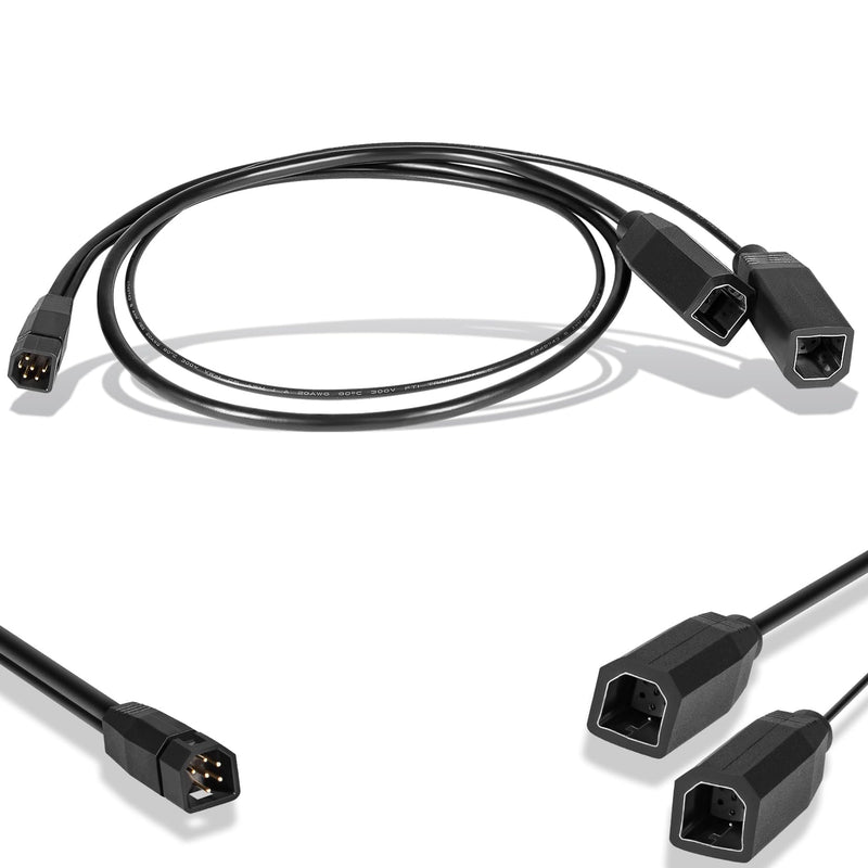 720101-1 9 M SIDB Y 9-Pin Side Imaging Dual Beam Splitter Cable Compatible with Humminbird Models That utilize 455kHz/800kHz, MEGA Imaging and MEGA Imaging+ Frequencies