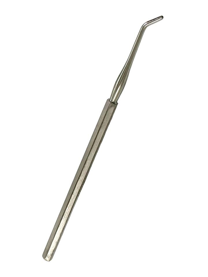 Mall Probe and Seeker, All Steel, Angular Semi-Blunt Tip, 6 in, Silver