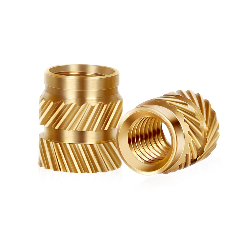 M3 x 5mm L x 5mm OD Threaded Inserts, 100 PCS Metric Knurled Insert Nuts, Premium Brass Heat Seat Inserts for 3D Printing Components M3 x 5L x 5mm