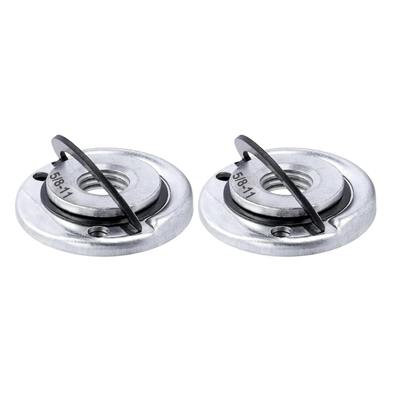 2Pcs Angle Grinder Flange Nuts with 5/8-11 Inch Thread, Quick Change Grinder Flange Locking Nut Metal Angle Grinder Nut for Replacement/Fixing Cutting Discs