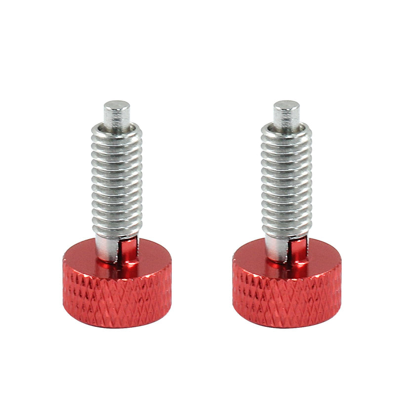 2 Pack Hand Retractable Spring Plunger M6 Type Quick Release Pins Rolling Toolbox Knurled Handle Stainless Steel Spring Pin(Red) Red