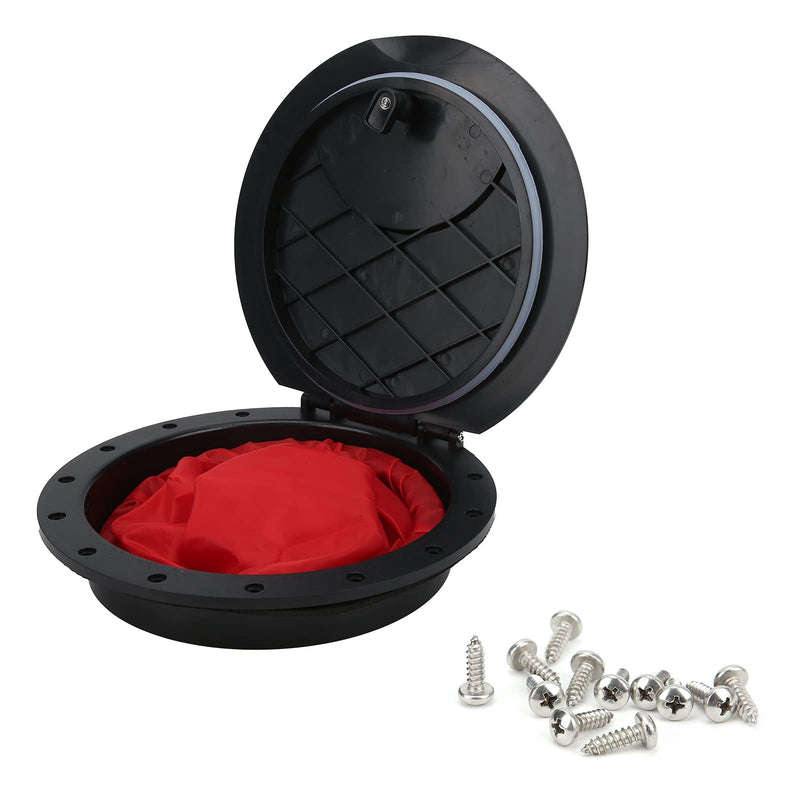 9 Inch Deck Plate Hatch Cover Kit, ABS Rod Hatch Cover with Storage Bag, Marine Hatch Cover, Plastic Fully Sealed Deck Plates for Kayak Yachts