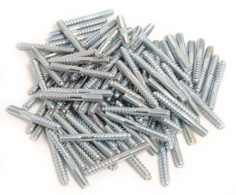 Baltimore Hardware Hanger Bolts, 1/4-20 x 2, High-Strength Zinc-Coated Steel with Partial Thread for Secure Wood-to-Metal Connections, Corrosion-Resistant - 100 Pack for Large Projects 1/4-20 x 2" Zinc