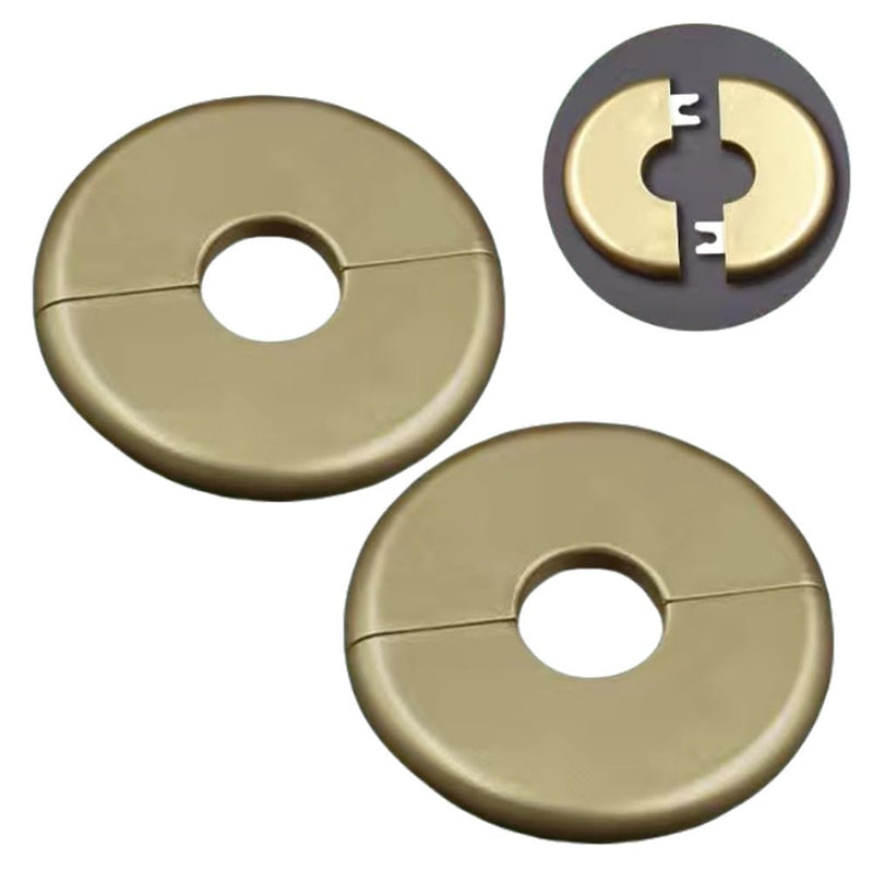 2 Pcs Wall Split Flange Self-Adhesive tape Round Escutcheon Various pipes Plate Cover for Water Pipe Faucet Decoration Accessories (16mm/0.65in) 16