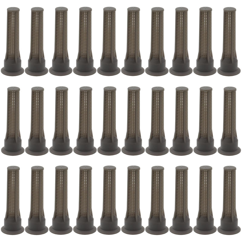 30 Pack Spray Sprinkler Nozzle Filters Variable Arc Nozzle Replacement Pop Up Sprinkler Heads Generic Irrigation Filter Compatible with Hunter, RainBird Sprinklers Spray Head (Brown)