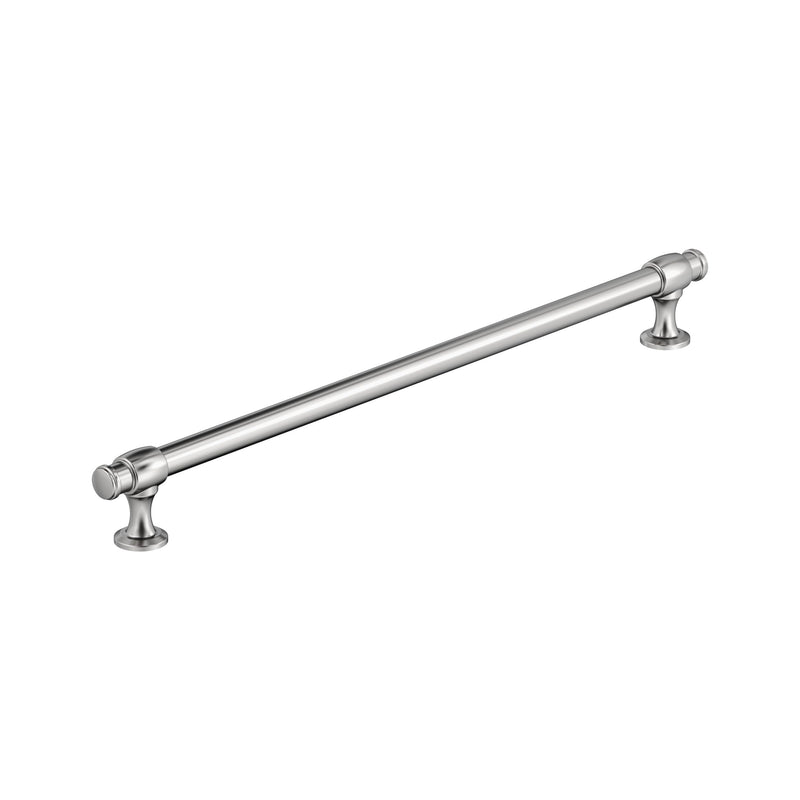Amerock 12-5/8" Winsome Polished Chrome Drawer Pull | 12-5/8 inch (320mm) Center-to-Center Mounting Distance and 14-5/16 inches Overall Length, Durable Zinc Cabinet Hardware 12-5/8 Inch (320 mm) Center-to-Center