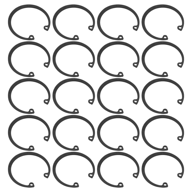 uxcell 20Pcs 50mm Internal Retaining Ring Circlip, 65 Mn Metal Internal Circlip Snap Rings C-Clips for Grooved Shafts Studs, Black 20
