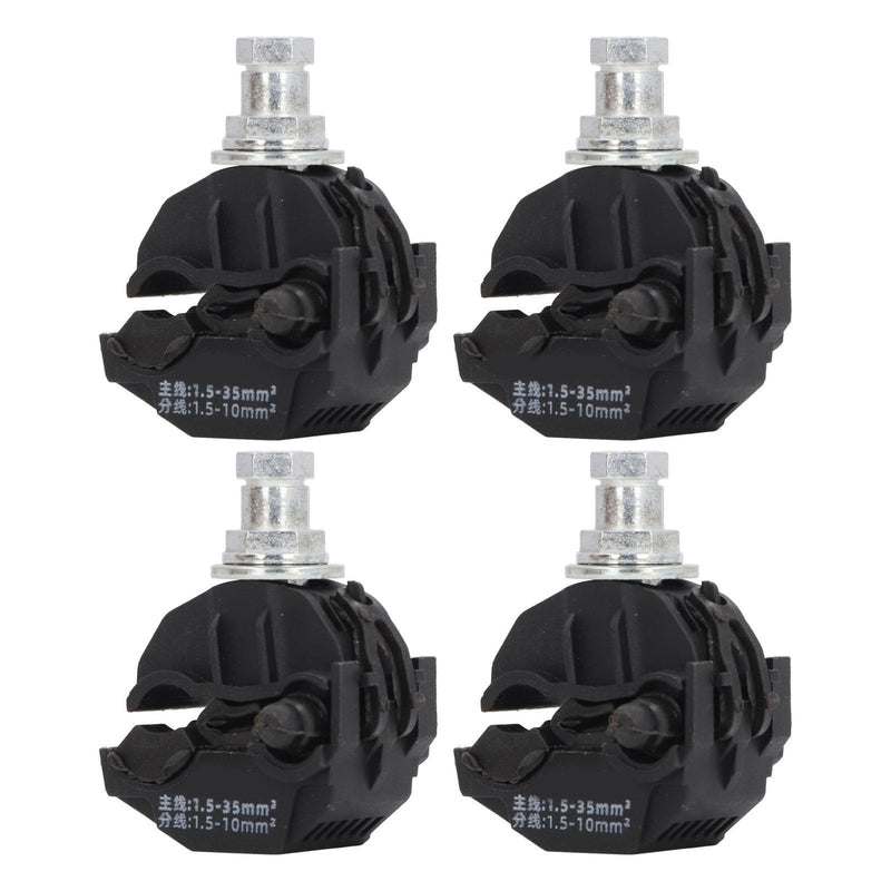 5 Pcs Insulation Piercing Connector 1KV No Peeling Piercing Clamp High Low Voltage Cable Splitter (Black-1) black-1