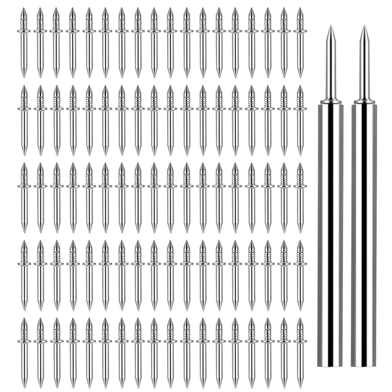 250 Pcs Double-Head Skirting Thread Seamless Nail, Double-Headed Nails, Invisible Screws & Nail-Specific Sleeve Tool, Seamless Skirting Thread Nails with Solid Wood Baseboard. 250