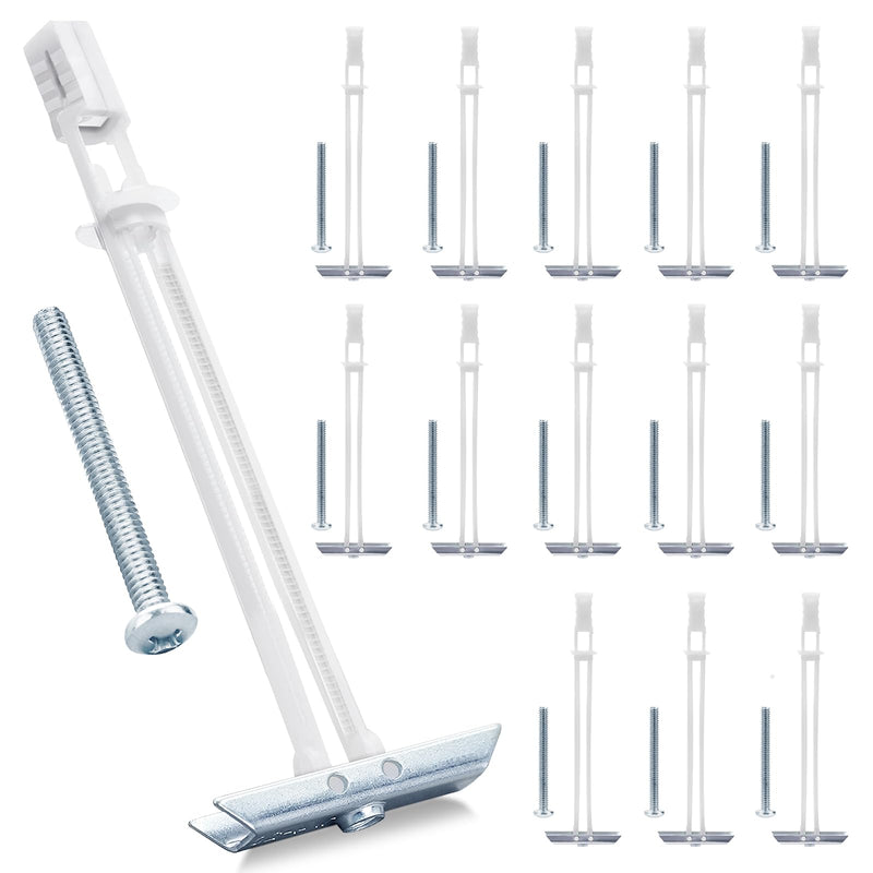 Drywall Anchor with Included Bolts for 1/4”-20 Fastener Size, Heavy Duty Hollow Drywall Anchors kit for TV Mounting, Stainless Steel Wall Anchors Holds Up to 270 Pounds Each in 1/2-in Drywall-14 Pack 1/4"-20：Pack of 14