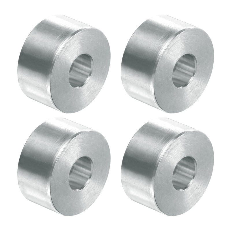 uxcell 4pcs Aluminum Spacer 3/8" Bore x 1" OD x 1/2" Length Screw Standoff Bushing Plain Finish Round Metal Spacer for 3/8 ID Screws Bolts and Rods 3/8" x 1" x 1/2"
