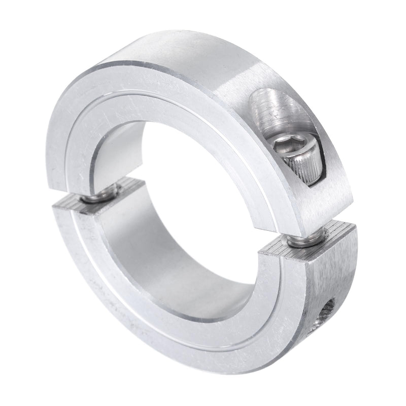 uxcell Double Split Clamp-On Shaft Collar for 1-3/8" Shaft, Two-Piece Clamping Collar, 2-1/4" OD, 9/16" Thickness, Aluminum Alloy Set Screw Split Collar Clamp