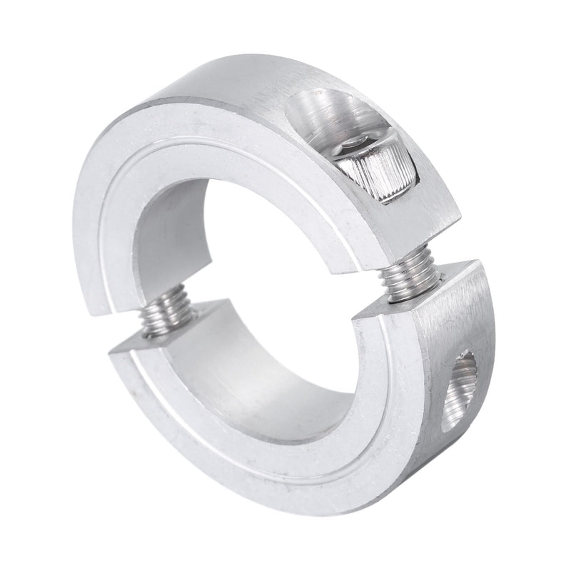 uxcell Double Split Clamp-On Shaft Collar for 1-1/8" Shaft, Two-Piece Clamping Collar, 1-7/8" OD, 1/2" Thickness, Aluminum Alloy Set Screw Split Collar Clamp