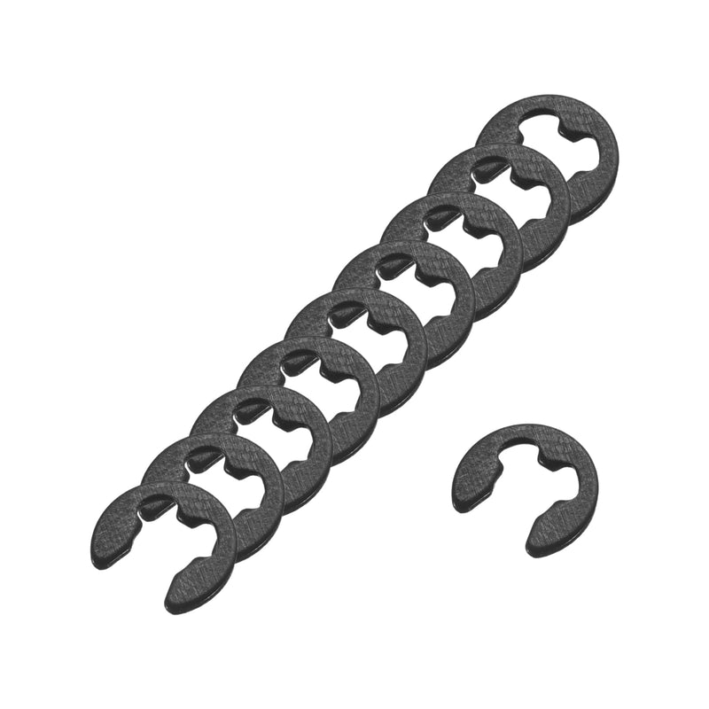 uxcell 100 Pcs External Retaining Rings, 1.5mm 65Mn Carbon Steel E-Clip External Circlip Snap Rings Round Wire Snap Rings for Valves Electrical Appliances