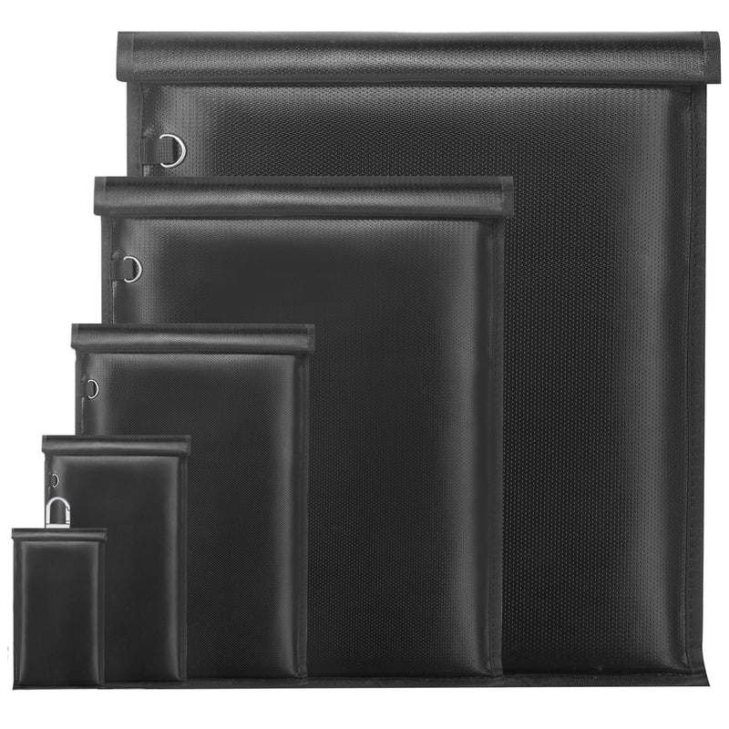 5 Pack Faraday Bags for Laptops & Tablets & Phones & Car Keys, Anti-Tracking Faraday Cage, Signal Blocker Pouch, Fireproof & Waterproof EMP Bag, Faraday Key Fob Protector 5 Pack