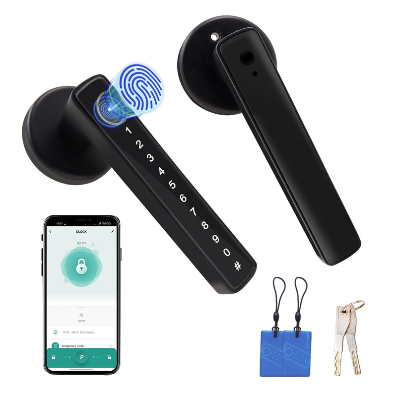 Fingerprint Door Lock, Fingerprint Door Knob, Smart Door Knob, Keyless Entry Keypad Door Lock with Biometric Door Handle for Bedroom Office Apartment