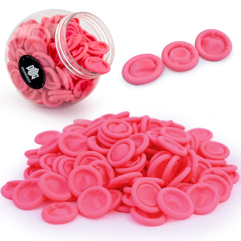 Finger Cots Medium Finger Gloves - Disposable Latex Finger Covers Protection for Finger Tips, Fingertip Protector for Manicure, Handmade, Industrial Apply 150PCS (Pink-Medium) Pink-medium