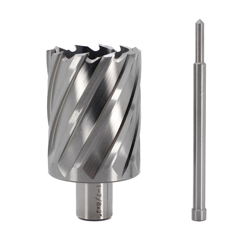 OSCARBIDE 1-7/8" x 2" HSS Annular Cutter 3/4" Weldon Shank Mag Drill Bit | 2 Flat Shank | 1-7/8"Cutting Diameter | 2"Cutting Depth | Burr-Free Holes | Rapid Chip Removal | Precision Ground Edges