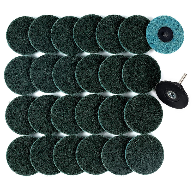 S SATC 25Pcs Fine Sanding Disc 3 Inch Quick Change Discs 1Pcs 1/4” Shank Holder for Die Grinder Sanding Disc Polish Rust Wood Sanding 25PCS Fine+1/4" Drill Backing Pad