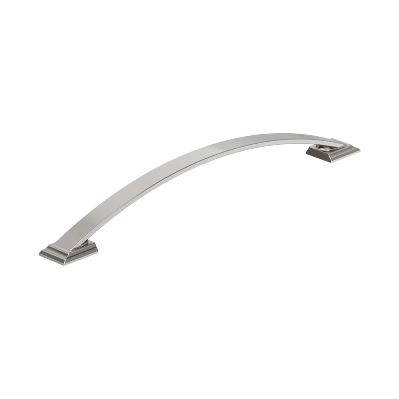 Amerock 10-1/16" Candler Satin Nickel Drawer Pull | 10-1/16 inch (256mm) Center-to-Center Mounting Distance and 12-3/16 inches Overall Length, Durable Zinc Cabinet Hardware 10-1/16 Inch (256 mm) Center-to-Center