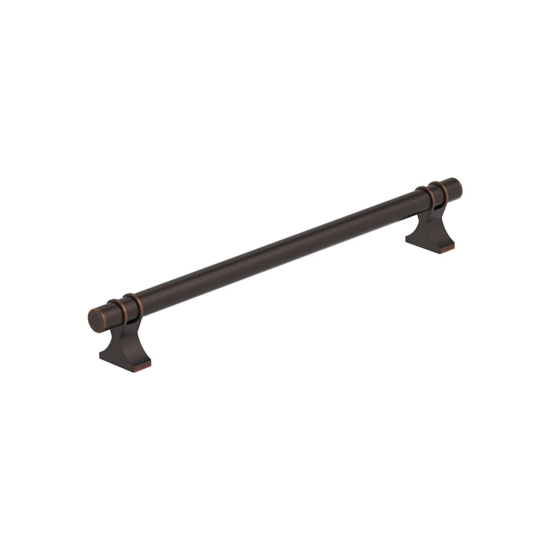 Amerock 8-13/16" Davenport Oil-Rubbed Bronze Drawer Pull | 8-13/16 inch (224mm) Center-to-Center Mounting Distance and 10-5/16 inches Overall Length, Durable Zinc Cabinet Hardware 8-13/16 Inch (224 mm) Center-to-Center Oil Rubbed Bronze